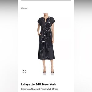 Lafayette Cosamia gray dress with abstract print from Spring, 2023 Collection
